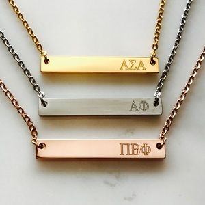 Jewelry - Sorority Bar Necklace Jewelry - Sorority Bar Necklace